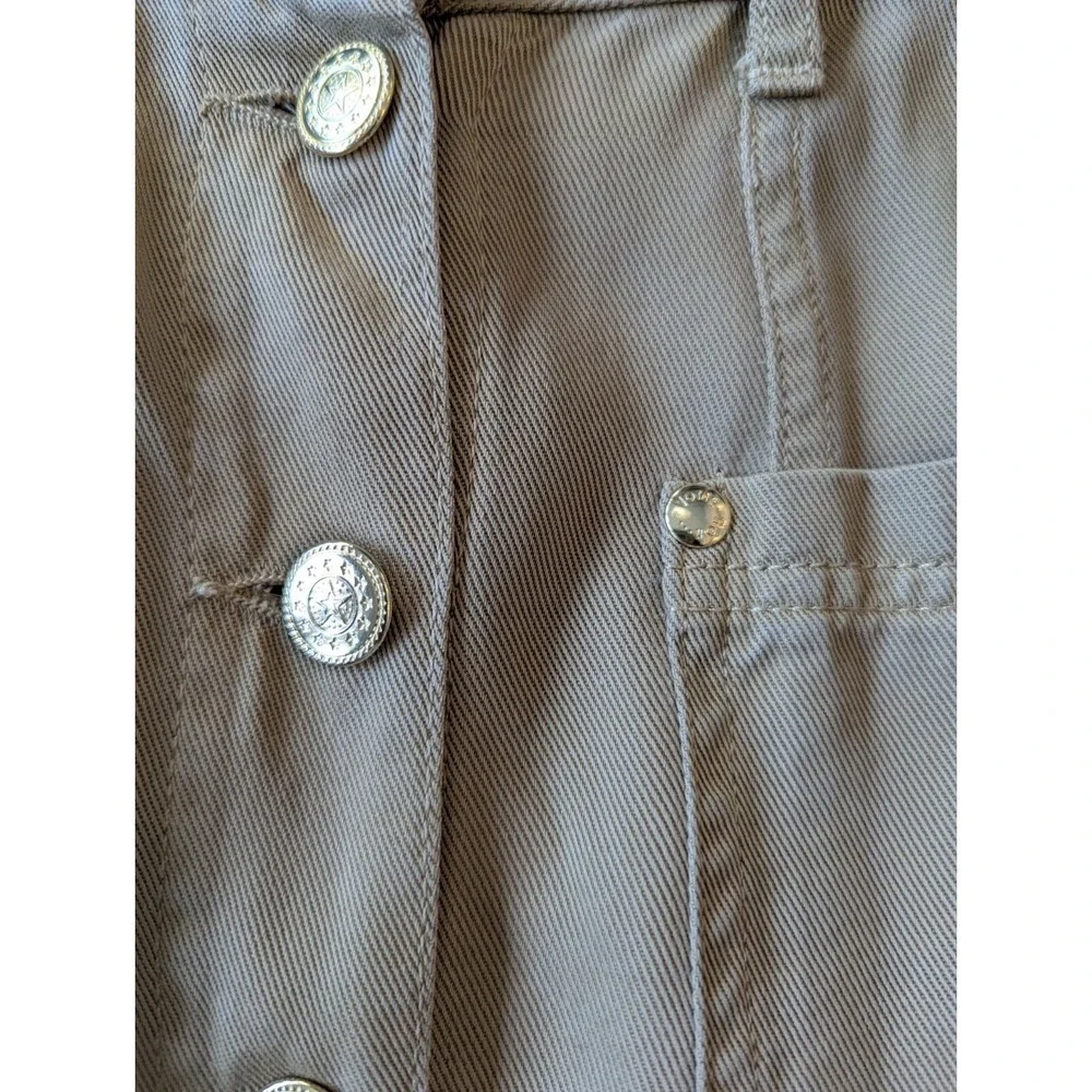 Michael Kors Womens Skirt Khaki Maxi Button Military Safari Size 10 27